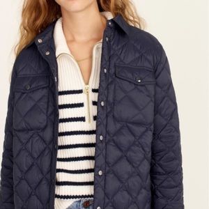 J. Crew Puffer Shirt Jacket with Primaloft